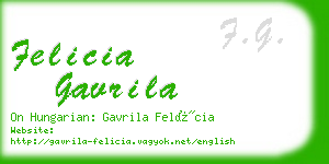 felicia gavrila business card